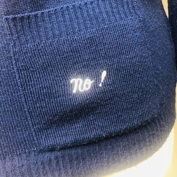 Vintage La Mode Du Golf Royal Blue Cardigan Sweater Button V-Neck Large - Picture 5 of 13